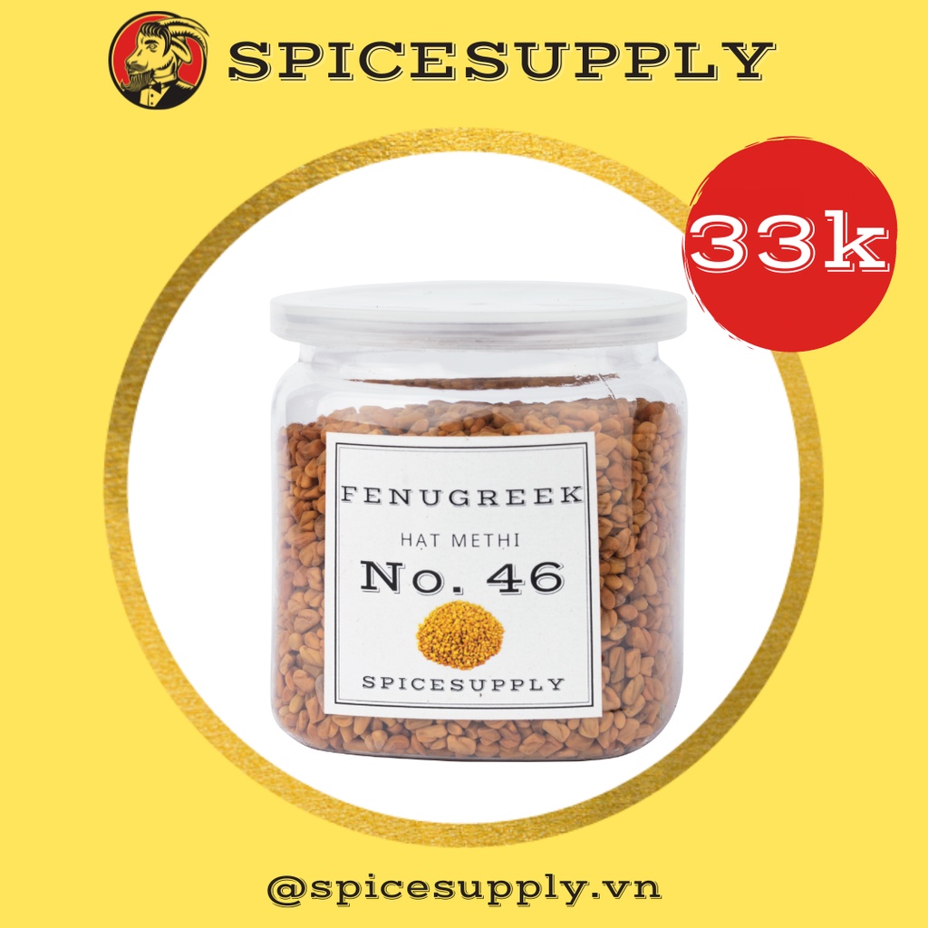 1KG Fenugreek - hạt Methi Ấn Độ SPICESUPPLY Việt Nam Hũ 120ml
