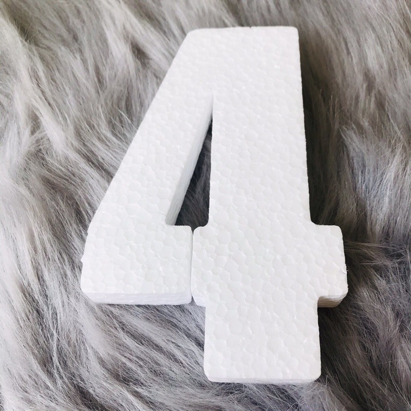 Số mút xốp tự đứng từ 0-9 trang trí sinh nhật HPBD