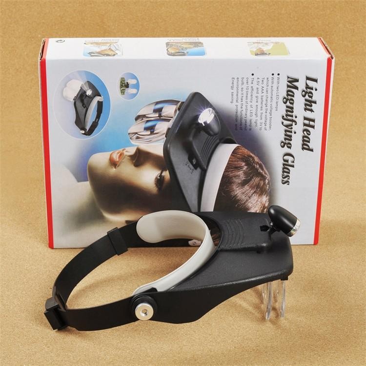 [FREE SHIP =&gt; 50K ] Kính lúp đội đầu đa năng 4 kính có thể ghép đôi có đèn