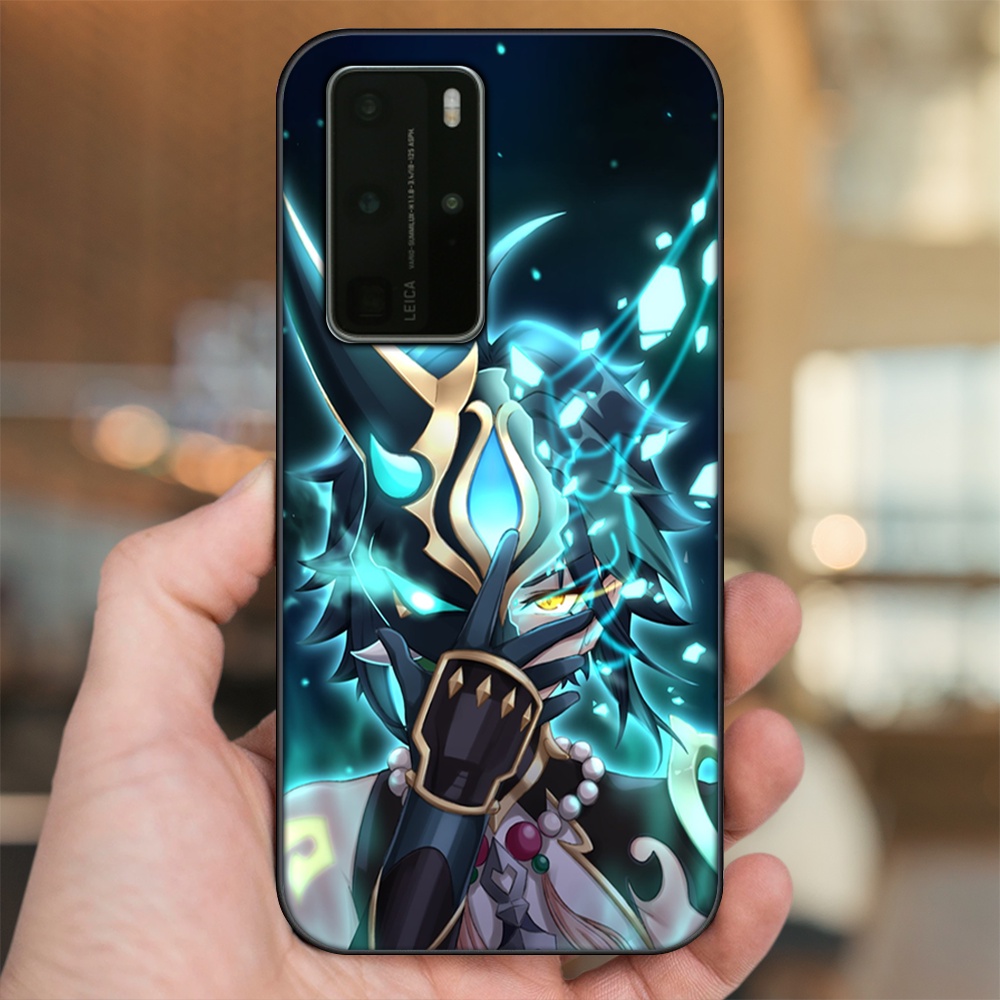 Ốp lưng Huawei P40 Pro viền đen in hình Xiao Genshin Impact