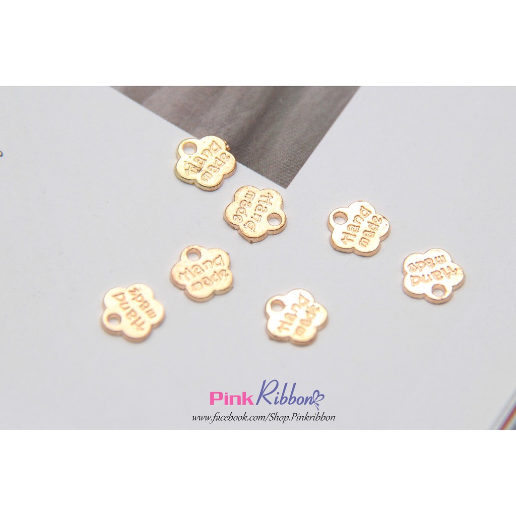 SET 5 CÁI - Charm bảng chữ handmade hoa 1cm