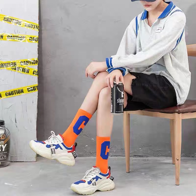 Vớ Cotton In Chữ C Phong Cách Hàn Quốc Thời Trang Mùa Thu Mới Cho Nữ