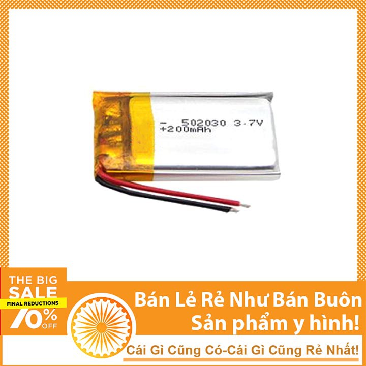 Anasa Pin Lipo 3.7VDC 200mAh (Pin Máy Nghe Nhạc Mp3 Mp4) Anasa