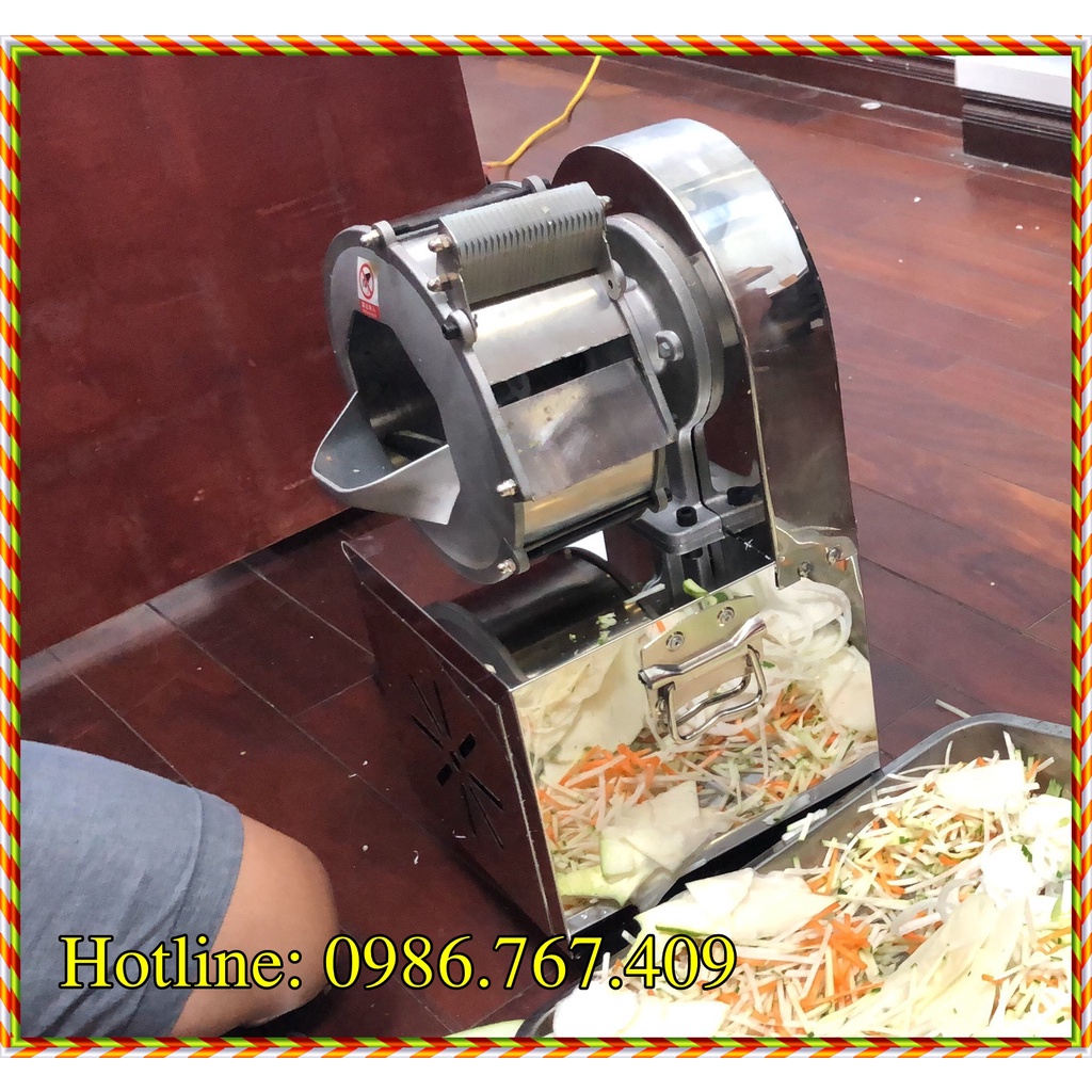Máy thái rau củ quả đa năng, máy thái công nghiệp dùng cho nhà hàng quán ăn, thái cà rốt,đu đủ, khoai tây,...