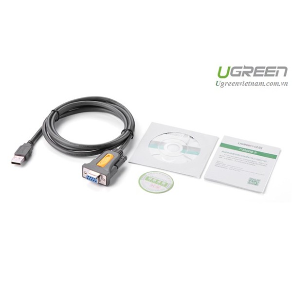 Cáp USB to Com DB9 RS232 1.5M chính hãng Ugreen 20201