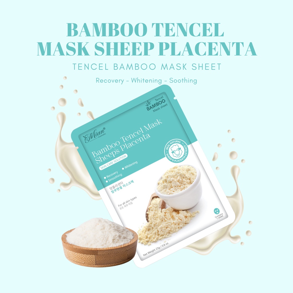 Mặt Nạ Dưỡng Da Bamboo Tencel  Mian Chiết Xuất Từ Nhau thai cừu