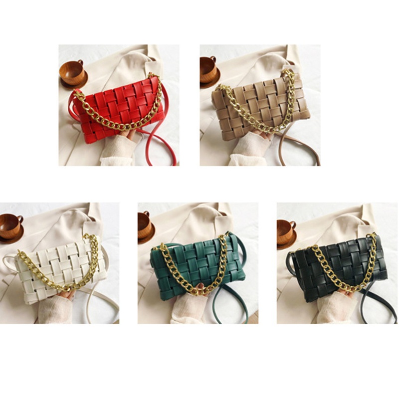 Túi Xách Đeo Vai Bằng Da PU Kèm Dây Đeo Sợi Xích Thời Trang Dành Cho Nữ