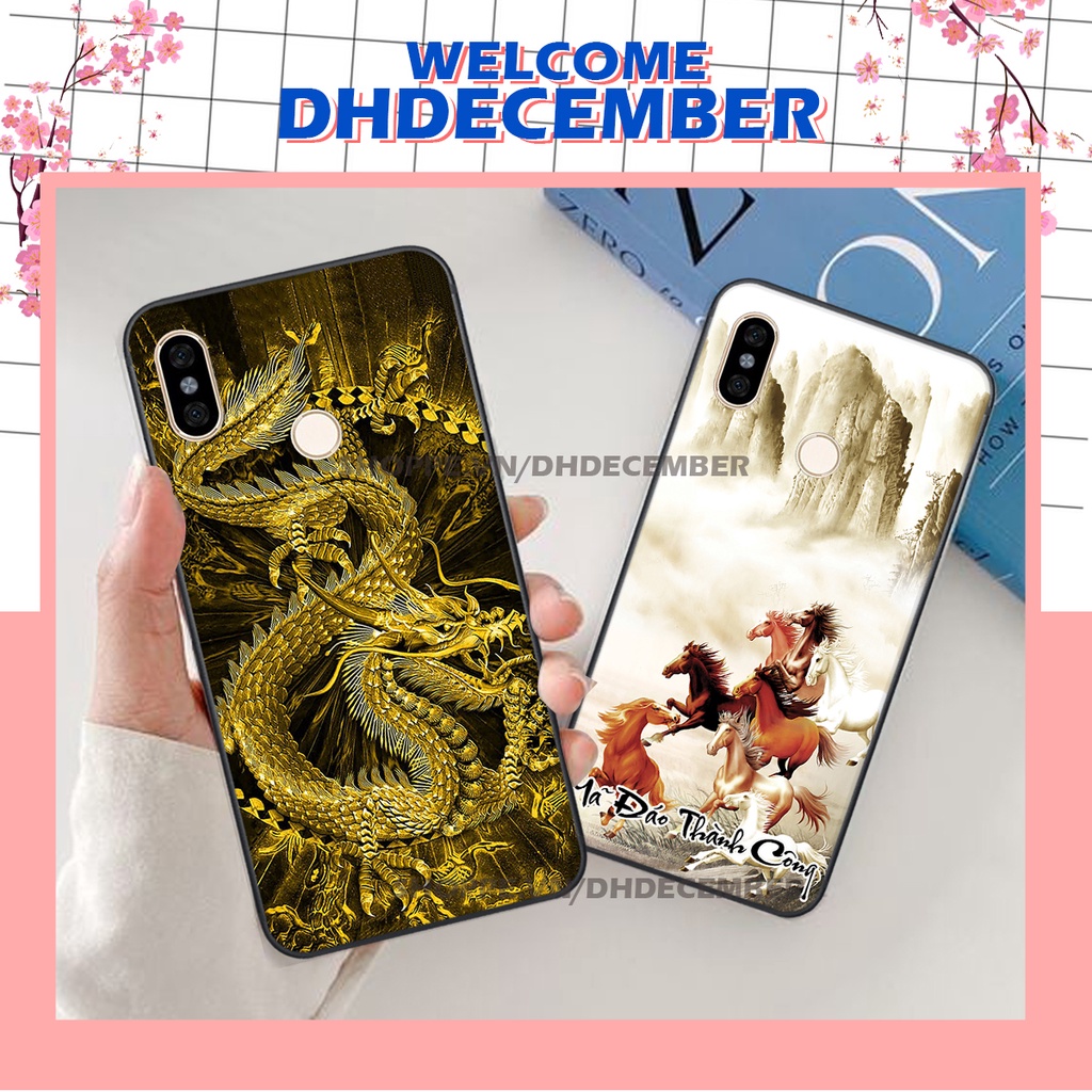 Ốp lưng Xiaomi REDMI NOTE 5/NOTE 6 / NOTE 5 PRO / NOTE 6 PRO in hình thư pháp tâm an vạn sự an ,mã đáo thành công