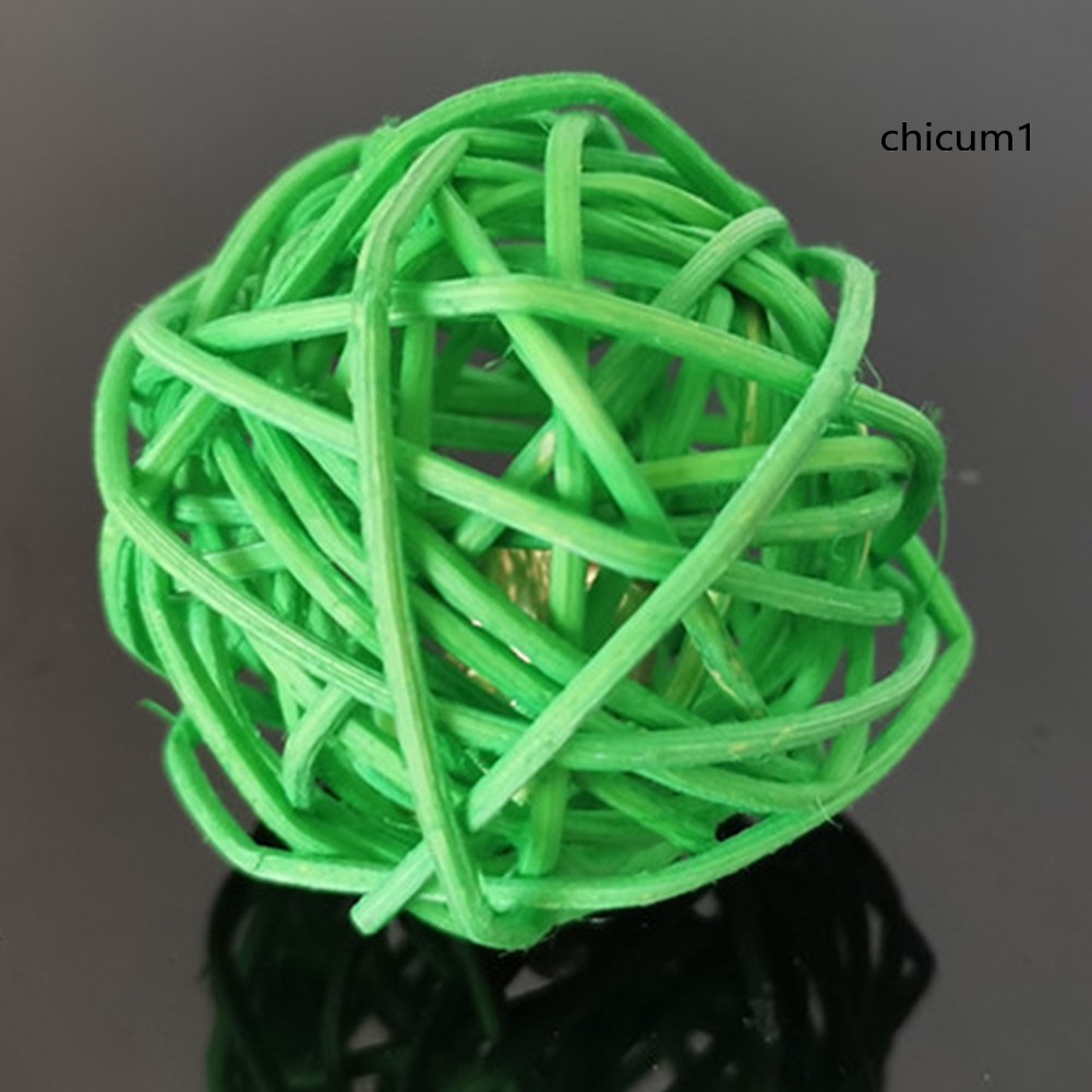 Quả cầu mây có chuông đồ chơi nhai trang trí lồng