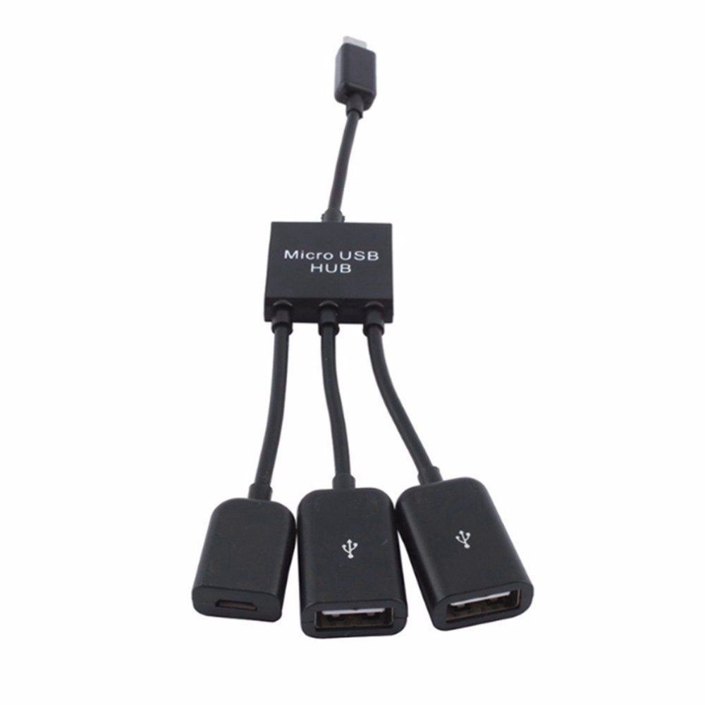 Cáp chuyển đổi OTG 3 cổng Micro USB cho điện thoại / máy tính-16Th