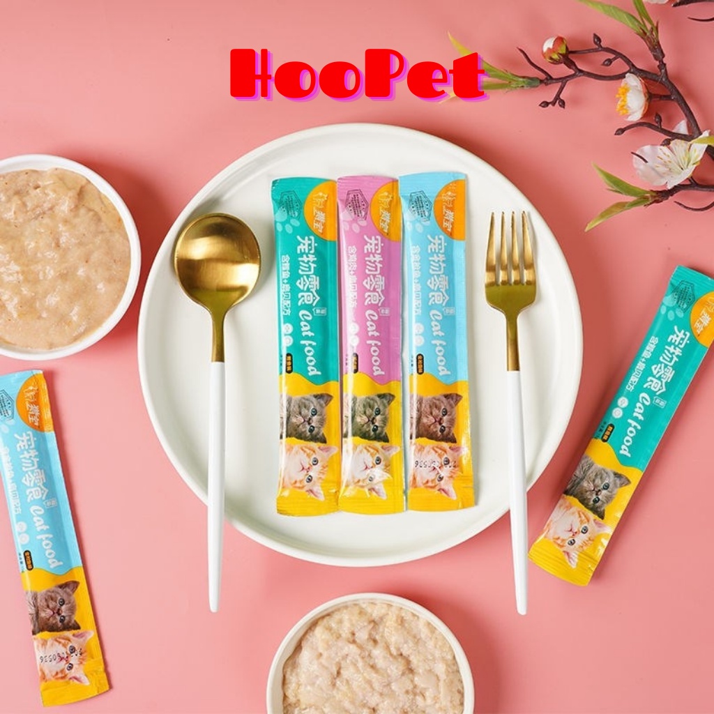 Súp Thưởng Cho Mèo Cat Food Thanh 15gr - Hương Vị Đặc Biệt