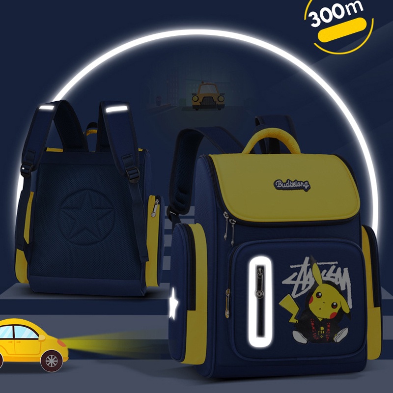 Ba Lô Đi Học Cỡ Lớn Họa Tiết Hoạt Hình Pikachu Dễ Thương