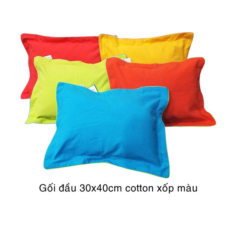 Gối đầu Hometex cho bé cotton xốp màu, gối nằm cho trẻ
