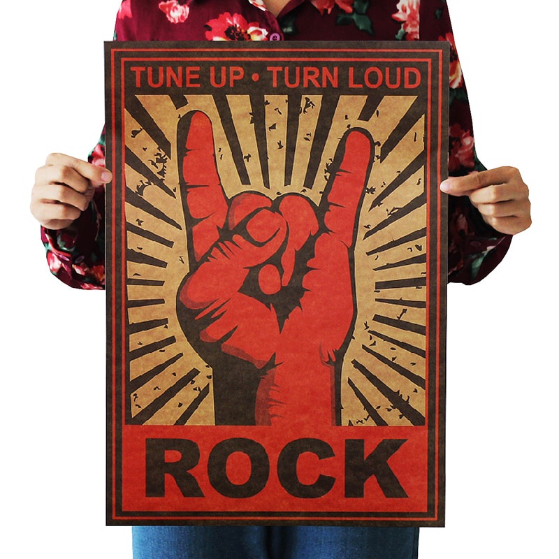 Poster Giấy Kraft Treo Tường Trang Trí 51x36 cm