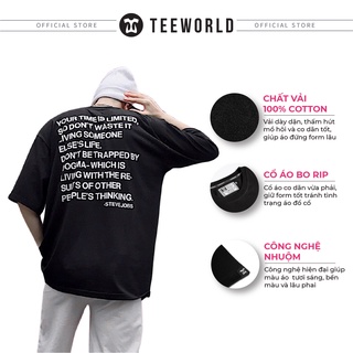 Áo thun Teeworld Teeworld quote - Steve Jobs Nam Nữ Form Rộng Unisex