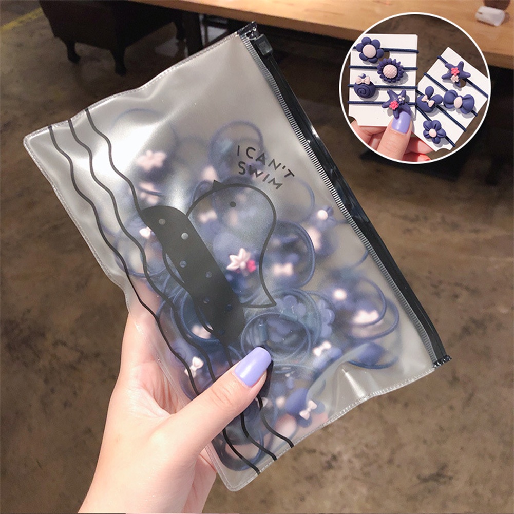 Túi 20 Dây Buộc Tóc Đính Hoa Đáng Yêu Cho Nữ