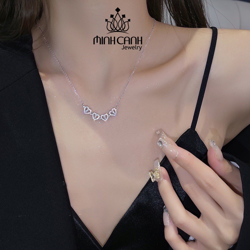 Dây Chuyền Ghép 4 Lá Bạc Ý S925 Minh Canh Jewelry