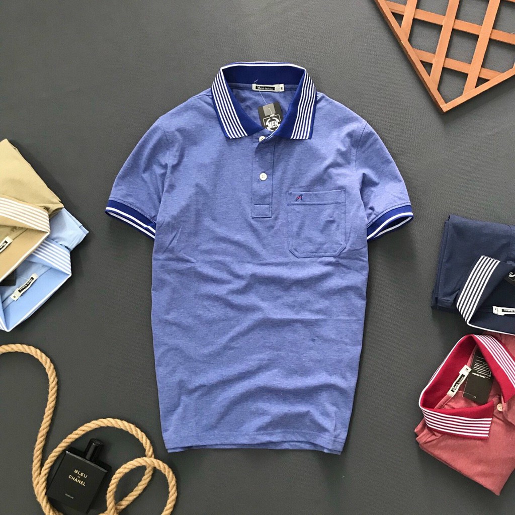 Áo Polo Nam Có Túi cotton thun cao cấp , from chuẩn, thiết kế phong cách sang trọng JD40-JULIDO