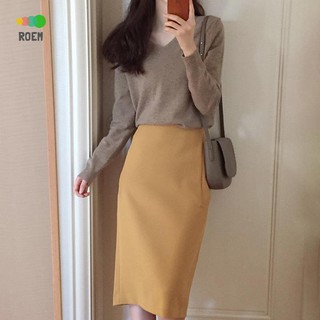 Set Áo Len Dài Tay + Chân Váy Lưng Cao Thời Trang Theo Phong Cách Hàn Quốc Cho Nữ