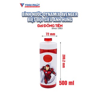 BÌNH NƯỚC NHỰA CAO CẤP 500ML HÌNH ẢNH SIÊU ANH HÙNG ĐẠI ĐỒNG TIẾN[ L1703DP ]
