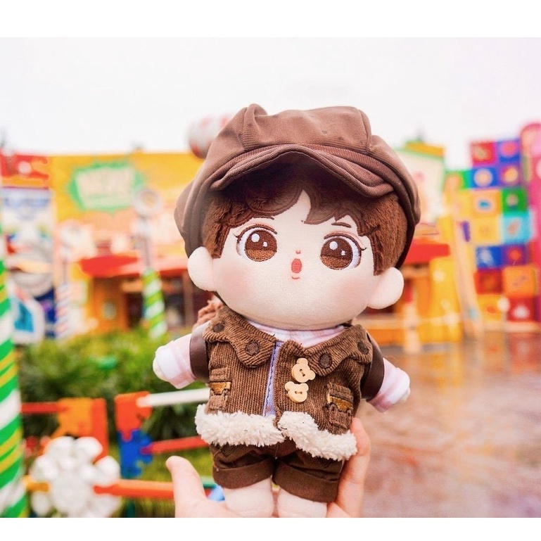 Doll 20cm Set 6 món thu đông Chú Gấu Nâu Bear D1