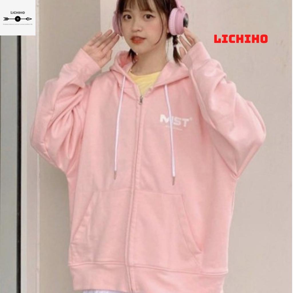 Áo hoodies dây kéo fom rộng MISSOUT AKNM16 LICHIHO jacket nỉ ulzzang hottrend nam nữ rẻ đẹp dành cho học sinh sinh viên | BigBuy360 - bigbuy360.vn
