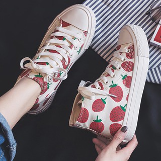 [RẺ VÔ ĐỊCH] Giày Sneaker Cao Cổ Dâu Tây 4U4M2527 Phong Cách Hàn Quốc