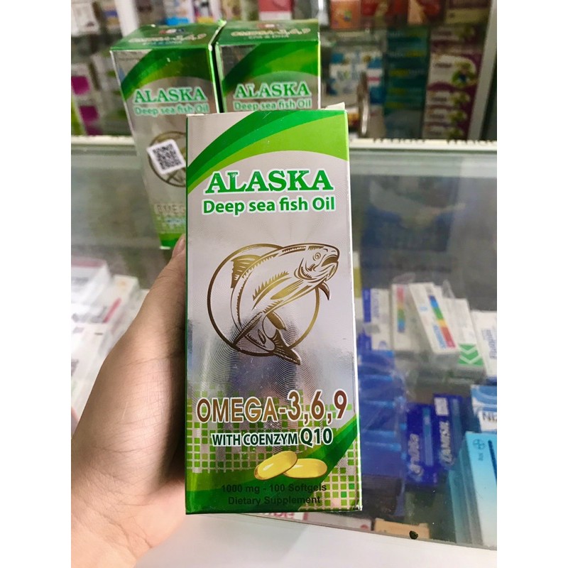 Dầu cá Alaska (Omega 3.6.9)- Lọ 100 viên-giúp bổ mắt và duy trì sức khỏe tim mạch