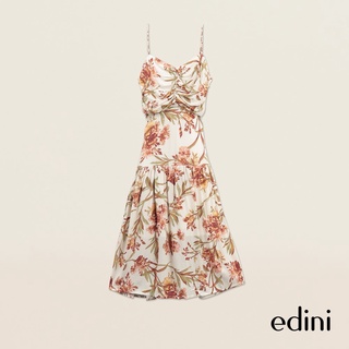 Đầm hai dây xoè hoạ tiết hoa edini - d1395