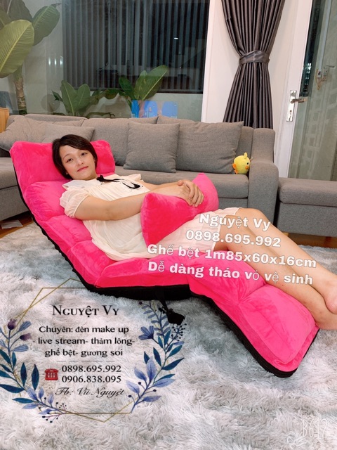 Ghế bệt tựa lưng con sâu 1m85x60cm dễ dàng tháo rời vỏ ngoài vệ sinh | BigBuy360 - bigbuy360.vn