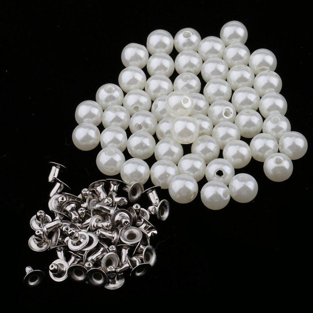 Đinh Tán Hình Tròn Cỡ 6mm Bằng Da Dùng Trang Trí Giày / Túi Xách