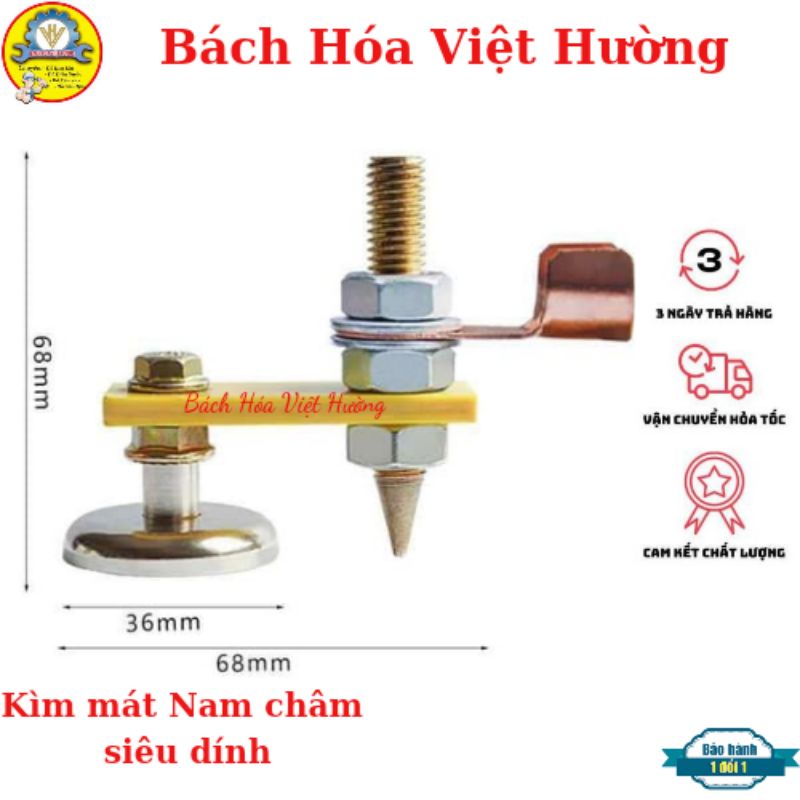 Kìm mát nam châm lực hút siêu mạnh, siêu dính dùng cho máy hàn, cắt tiện lợi (hàng loại 1- có sẵn)