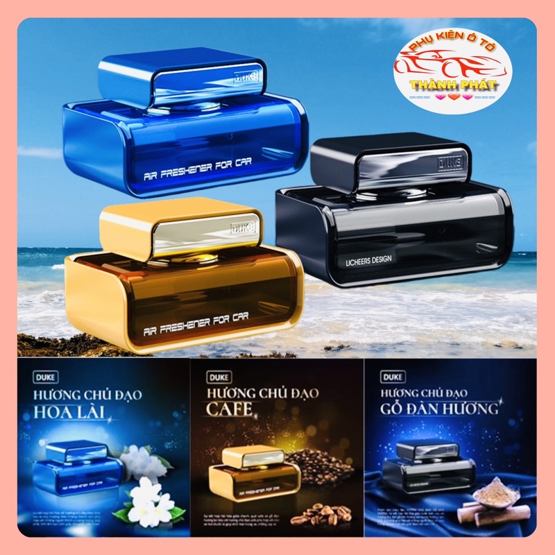 Nước hoa dầu thơm ô tô cao cấp DUKE chiết xuất hoàn toàn từ thiên nhiên khử mùi chống say xe dung tích 50ml đặt taplo.