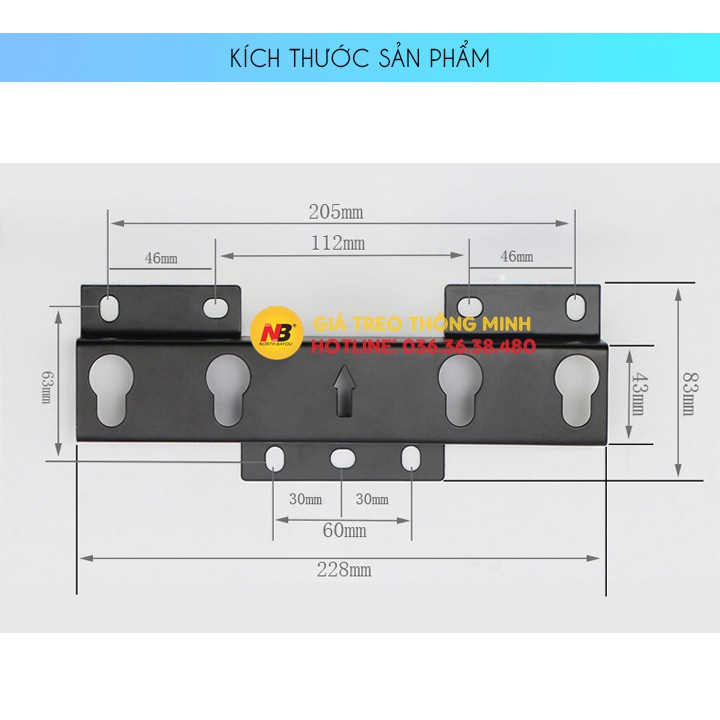 Giá treo tivi thông minh LG016 14 - 24 - 27 - 32 - 40 - 43 inch - Giá Treo Tivi Siêu Mỏng Dễ dàng lắp đặt