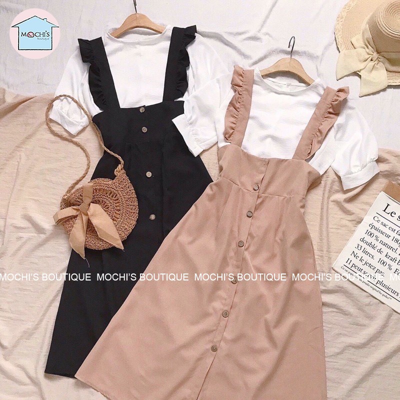 Đầm váy yếm nữ dáng dài 2 chi tiết, set váy đầm nữ đẹp có thể tách set, thích hợp nhiều tình huống sử dụng-M032 | BigBuy360 - bigbuy360.vn