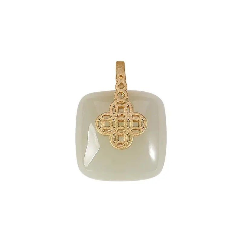 Vòng cổ hợp kim đính đá hình vuông xinh xắn