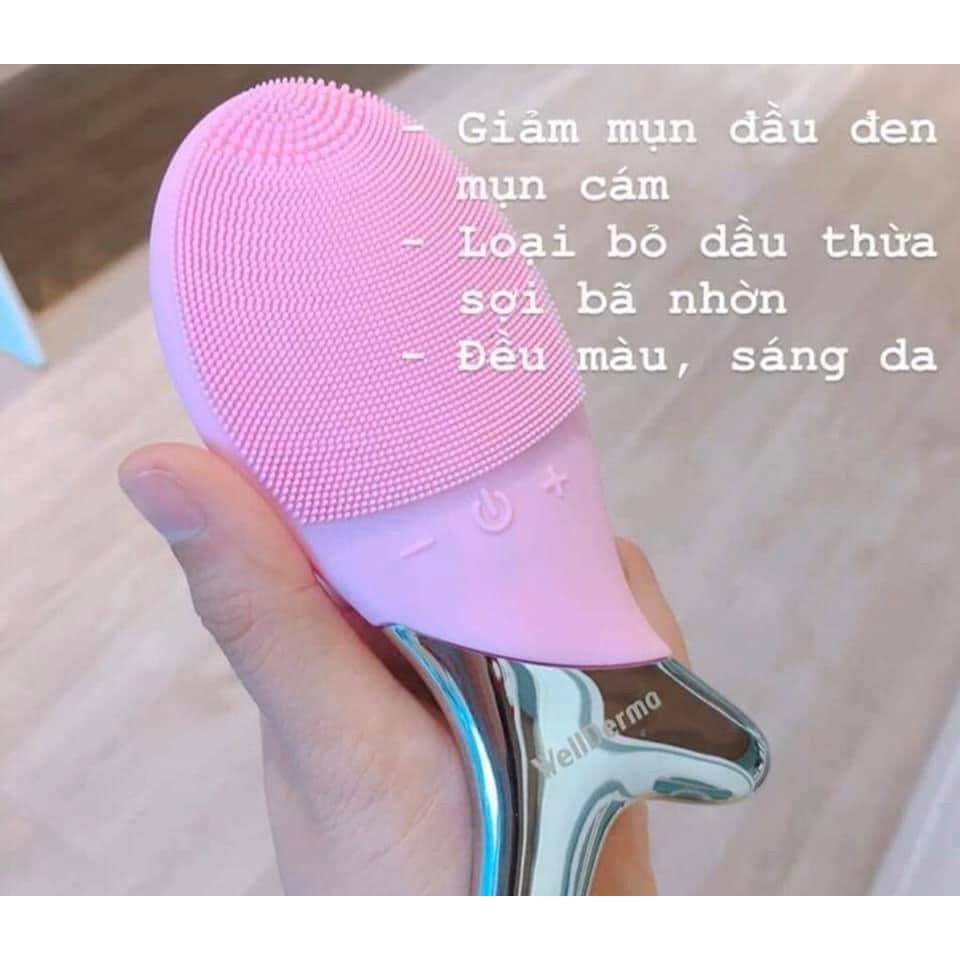 Máy rửa mặt con cá Wellderma Cleansing Fish Hàn Quốc