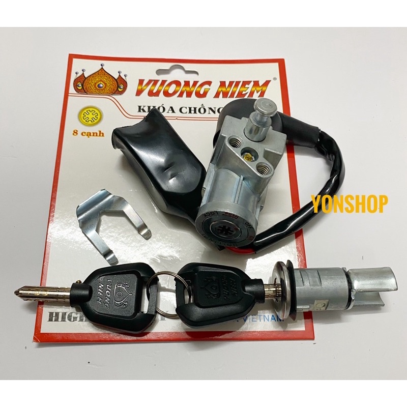 Bộ Ổ Khoá Xe Dream Thái Chìa 6 - 8 Cạnh Chống Trộm Chính Hãng VƯƠNG NIỆM