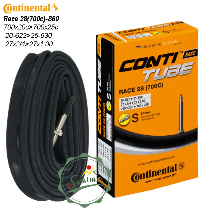 Ruột xe đạp - Săm Continental 700x20-25C - Van hạt gạo