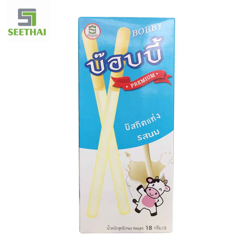 Bánh que kem sữa Bobby 18gr bánh que Thái Lan Biscuit stick milk