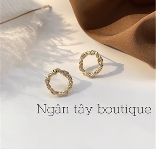 Khuyên tai tròn phong cách hàn quốc