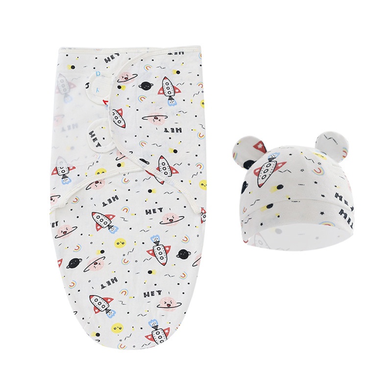 Bộ Túi Ngủ + Nón + Chăn Quấn Bằng Cotton Dùng Làm Đạo Cụ Chụp Ảnh Cho Bé Sơ Sinh