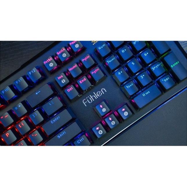Bàn Phím Cơ Fuhlen Eraser, Blue Switch Quang Học Bất Tử, Đèn Led Nhiều Chế Độ, Tặng Kèm Đế Kê Tay | SM680R M87S