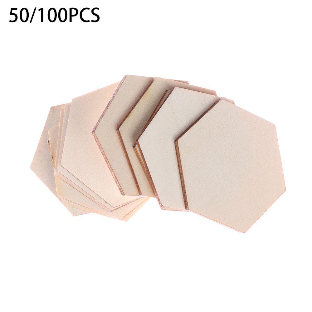 LONTIME Bộ 50 / 100 Miếng Gỗ Trang Trí Mới