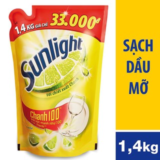 Nước rửa chén Sunlight Chanh túi 1.4kg (date moi)
