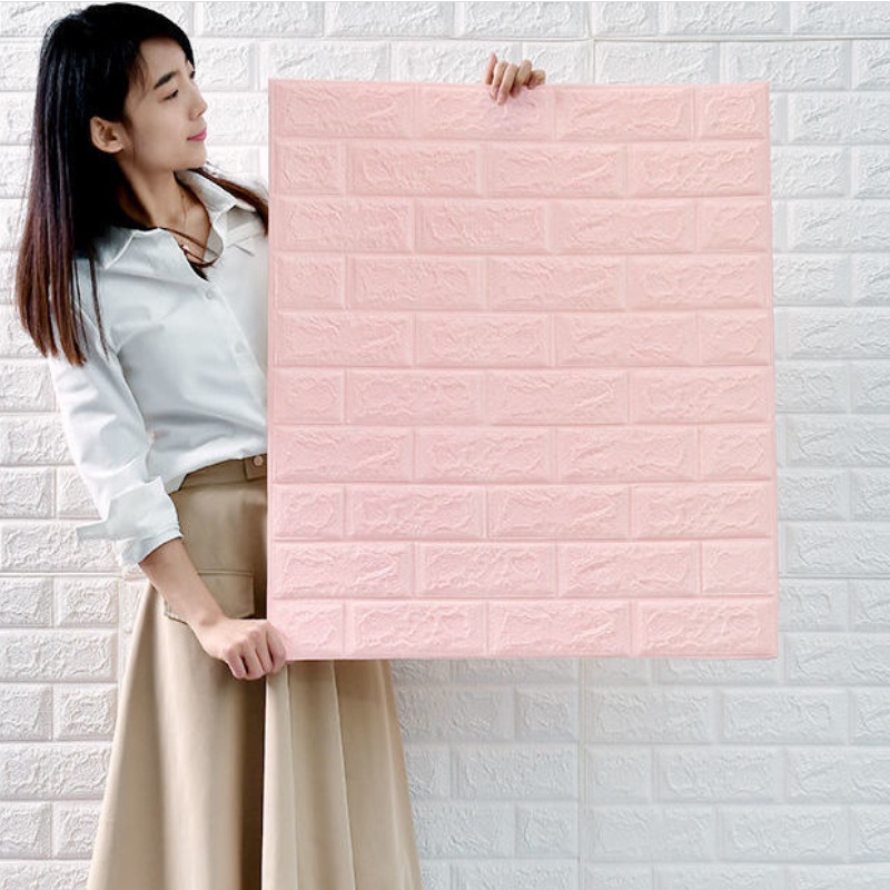 Xốp dán tường giả gạch kích thước không thấm nước chống va chạm giấy dán tường