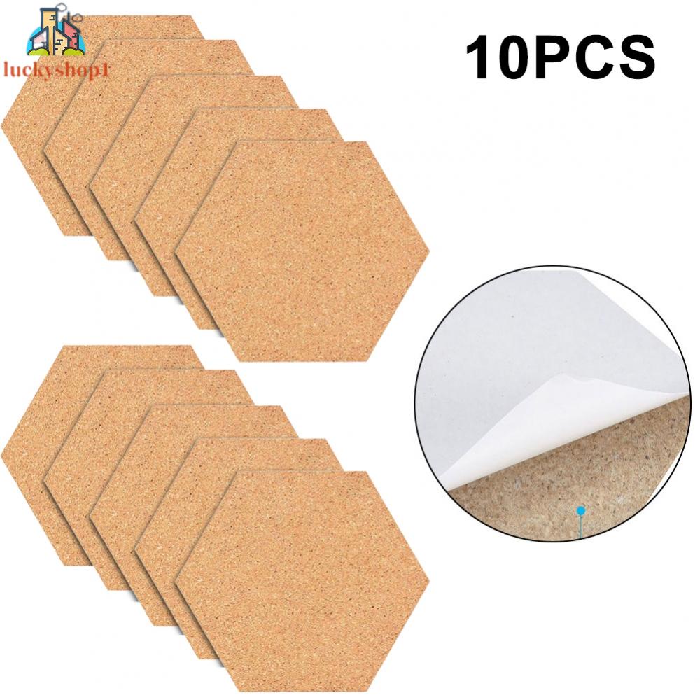 Bộ 10 Đế Lót Ly Thủy Tinh Hình Lục Giác 100x85x1mm