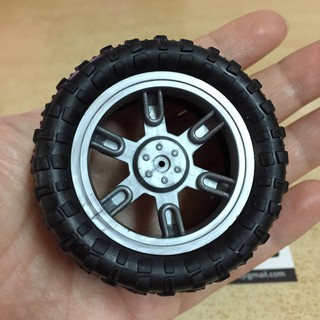Bánh xe cao su mềm lỗ trục 3mm đường kính 60mm dành để chế tạo đồ chơi