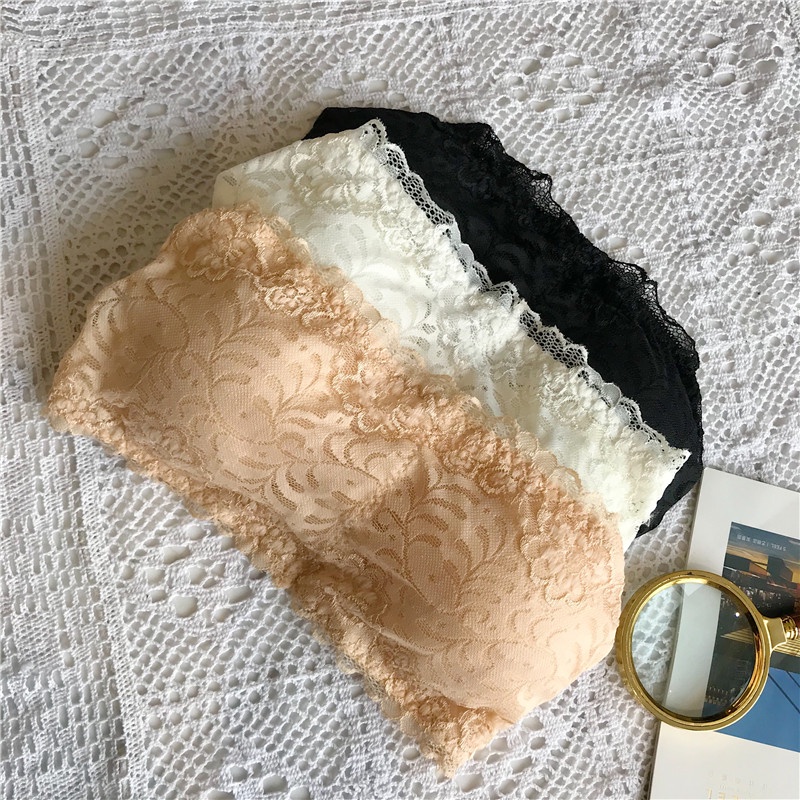 Áo Lót Phối Ren Có Mút Đệm Ngực Dây Chéo Sau Lưng Quyến Rũ