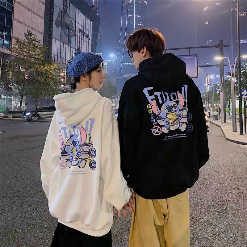 Áo Khoác hoodie Stitch ❤️ Áo khoác unisex ❤️ Áo khoác StitchThun nỉ form 70kg đổ lại siêu kute 💙ms25